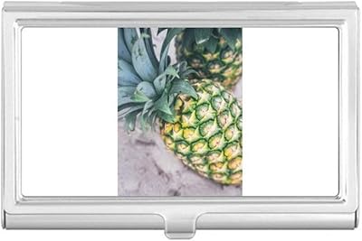 Tropical Fruit Photogrph Pineapple Picture Business Card Holder Case Pocket Box Wallet