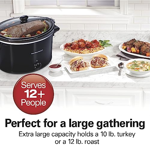 Hamilton Beach Slow Cooker, Extra Large 10 Quart, Stay or Go Portable With Lid Lock, Dishwasher