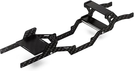 INJORA Carbon Fiber Chassis Kit Low Center of Gravity Frame Girder for Axial SCX24 Deadbolt JLU C10 Bronco 1/24 RC Crawler Upgrade Part, 15g
