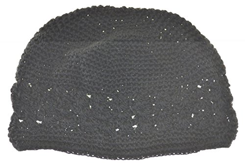 MM Kufi Hat Crochet Cap Beanie Black