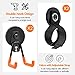 Homde Heavy Duty Magnetic Hook, 2 Velcro Strap and 2 Magnet Holder Combine, 2.6 inch Strong Utility Garage Hanger for Workshop,Toolbox, Storage (2 Black + 2 Orange)