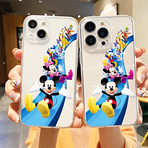 Loyejegl Cartoon Case For Iphone 14 Pro Max,Cute Minnie Mikey Mouse 3D Design Animal Character Anti-Scratch Shock Absorbing Clear Proective Cover Case Fit For Boys Girls Teens (Dishini Family) #TOP2