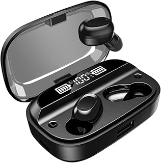 PartyKindom 1 Par De Fones De Ouvido Pretos Fones De Ouvido Estéreo Earpod Display Digital Fones De Ouvido Fones De Ouvido Tampões De Ouvido Preto T18 Fones De Ouvido Binaurais