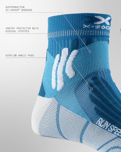 X-Socks Run Speed Two Calcetín Térmico, Hombre, Azul, 45-47