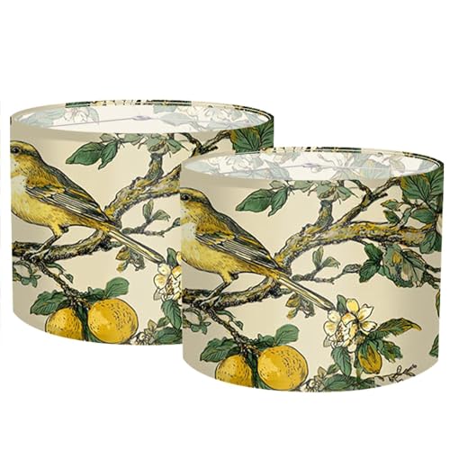 Image of Nuxovilar Lamp Shades Set of 2, 13 inch Top x 13 inch Bottom x 10 inch High (Spider)