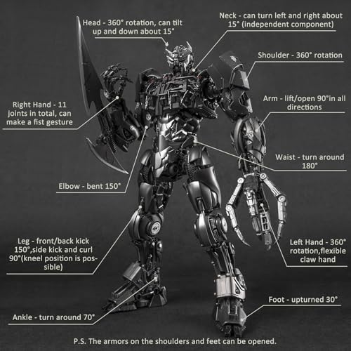 Yolopark TRANSFORMER TOY S, Transformers Rise Of The Beasts Action Figure,Highly Articulated 8.66 Inch No Converting Model Kit,Great Collection Birthday Gifts thumb #3