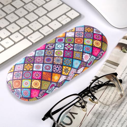 Image of PERFECTSIGHT Hard Shell Eyeglasses Case, PU Leather Protective Glasses Case, Cute Eyeglass Case for Women Men Girls