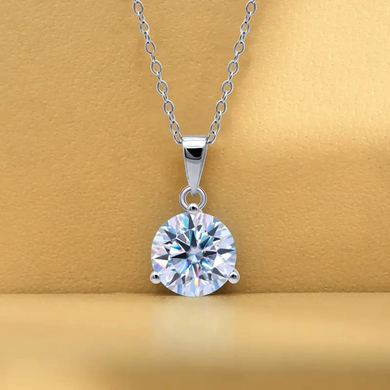 Collier moissanite femme argent 925 pour briller en soirée et au quotidien