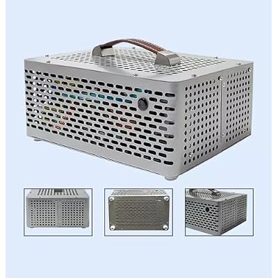 ITX Mini Computer Case 5.1L Aluminum Mini ITX Motherboard Small PC Case Test Bench Support Small 1U Power Supply 150mm Vedio Card Gray