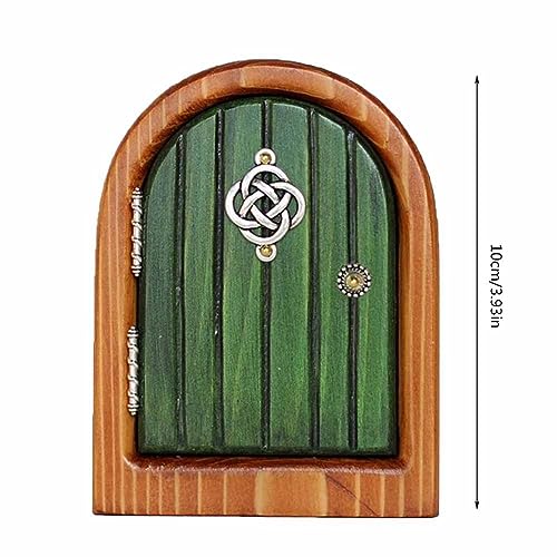 SHTGOI Feentür Holz Garten Elfentür Baum Mini-Feengartentür Wichteltür Gartendeko Fairy Door Miniatur Fairy Dekorationen für Bäume Hof Kunst Garten Skulptur Home Märchentür Miniatur Hofkunst – Bild 3