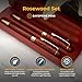 Dayspring Pens | Personalized Rosewood Ballpoint Pen and Pencil Set with matching Wood Case. A Custom Engraved Wooden Gift for Men or Women, Engraved