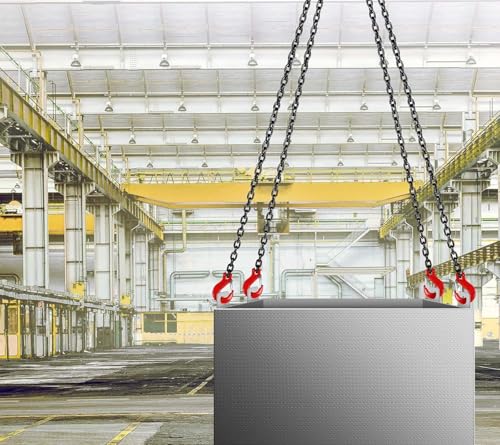 Schwerlast-Hebeband mit Haken, 300 cm Kettenschlinge für Kräne, 3991 kg Kapazität, verstellbare Kürzer für Takelage und Heben