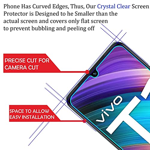 Image of STP FEEL (Pack of 2 Tempered Glass Compatible for Vivo T2 5G (6.38 Inch) | Edge to Edge Coverage Screen Protector Guard | Full Screen Protector