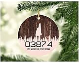 1-sided design, 3 inches white MDF Plastic decorative Christmas ornament. Ribbon for hanging included. Great home decor for christmas and other holidays. They are fabulous holiday decorations, add to your collection year after year! Give this ornamen...