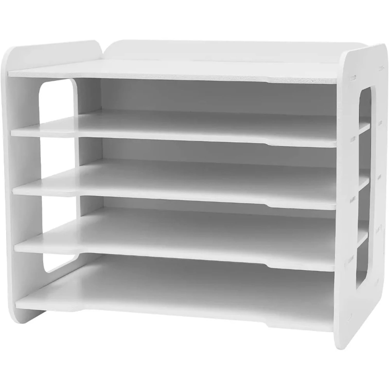 Vassoio per lettere Organizzatore di carta a 5 livelli for scrivania Portadocumenti bianco da tavolo Organizzatore da scrivania for ufficio Vassoio for posta e raccoglitore di carta for ufficio per Uf