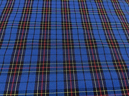Premium 60-Inch Blue Plaid Scottish Tartan Cotton Fabric - Ideal for Clothing, Upholstery, and Home Decor Projects 5 Premium 60-Inch Blue Plaid Scottish Tartan Cotton Fabric - Ideal for Clothing, Upholstery, and Home Decor Projects - Image 4