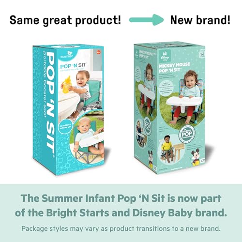 image for Bright Starts Disney Mickey Mouse Pop 'N Sit Portable Booster, Indoor/