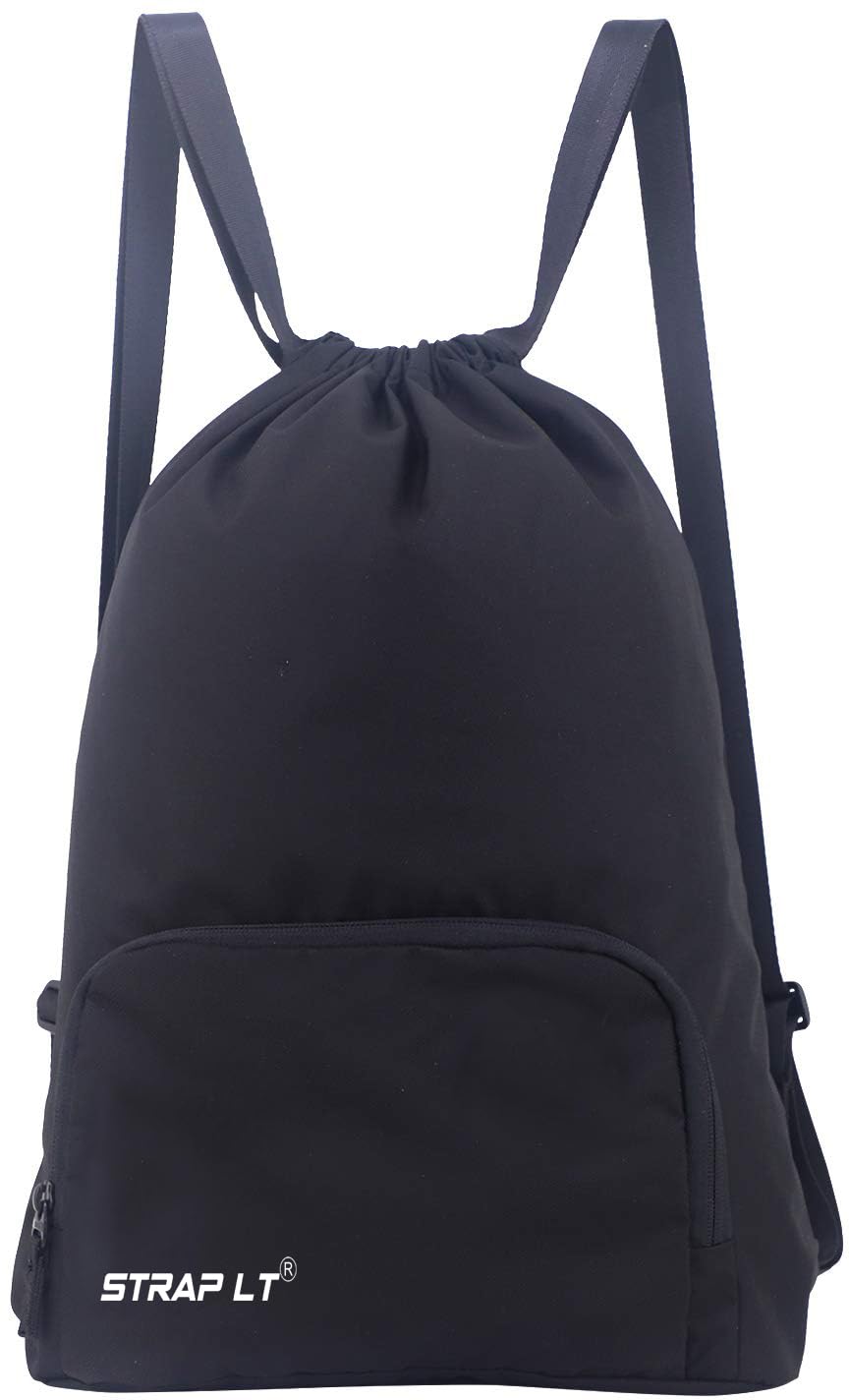 Foldable Design Outdoor Activities Drawstring Backpack for Men & Women (Black, 12L)-image-6