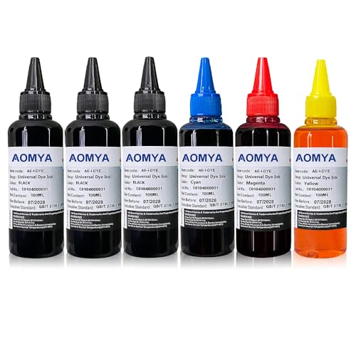 Aomya Universal Dye Ink Refill Kit for HP Canon EPN Brother Lexmark...