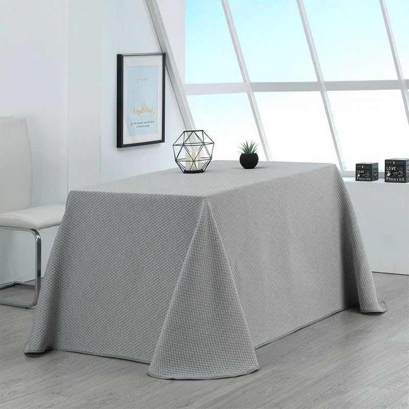 Rufino Díaz Falda Camilla Rectangular Nimba (Gris - 70x120cm) - Tejido Resistente y Agradable al Tacto Decorar y Proteger tu Mesa