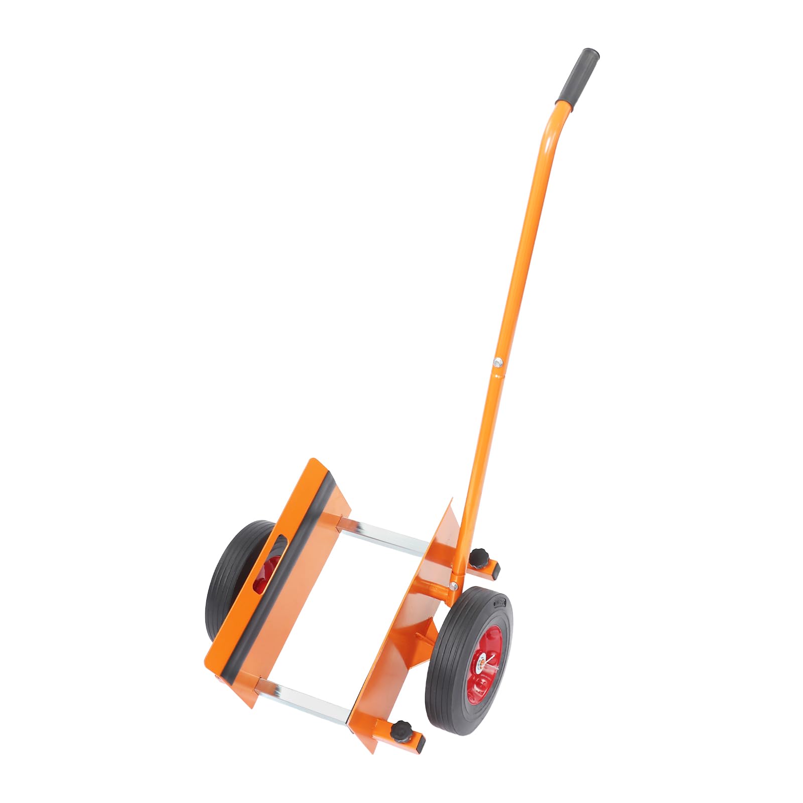 Plattenwagen, Plattentransporter mit 10'' Vollräder & abnehmbarem Langen Griff, Transportwagen Plattenroller Verstellbare Seitenplatten (0-23 cm) bis 450kg für Wandpaneelen (Orange)