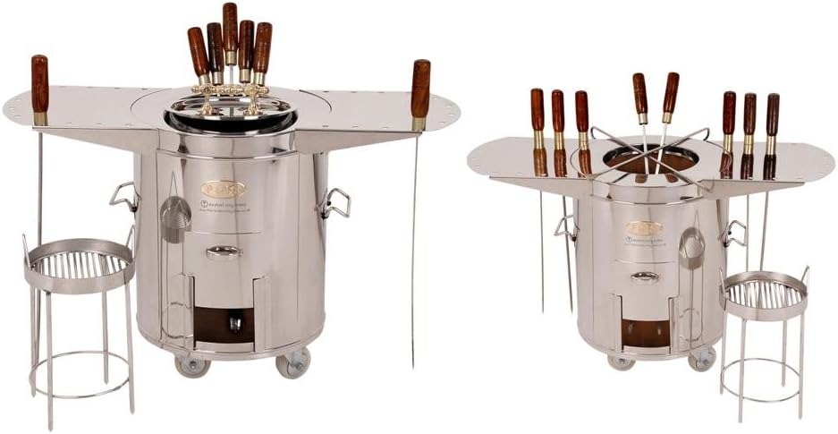PURI LARGE stainless steel charcoal home tandoori oven - Model: SS2 ultima