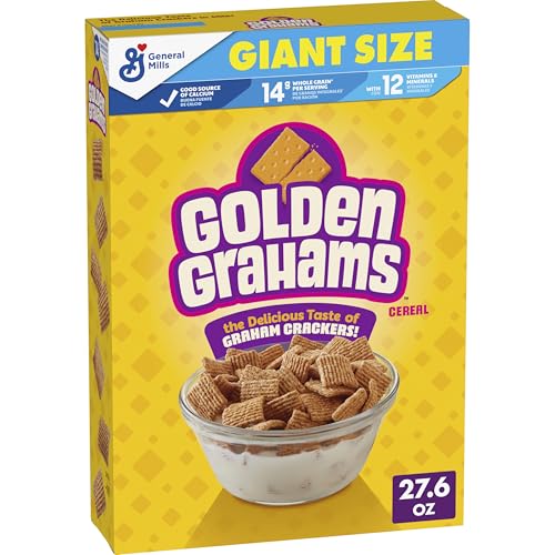 Golden Grahams Breakfast Cereal, Graham Cracker Taste, Made with Whole Grain, Giant Size, 27.6 oz