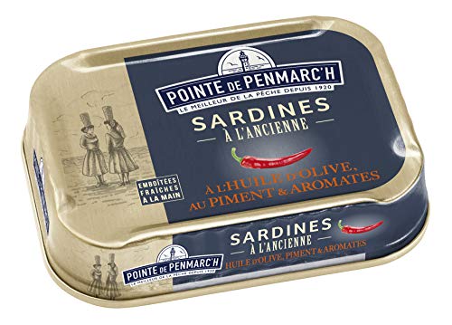 Sardinen in nativem Olivenöl Extra mit Chili und Kräutern 115 g von Pointe de Penmarc'h / Frankreich