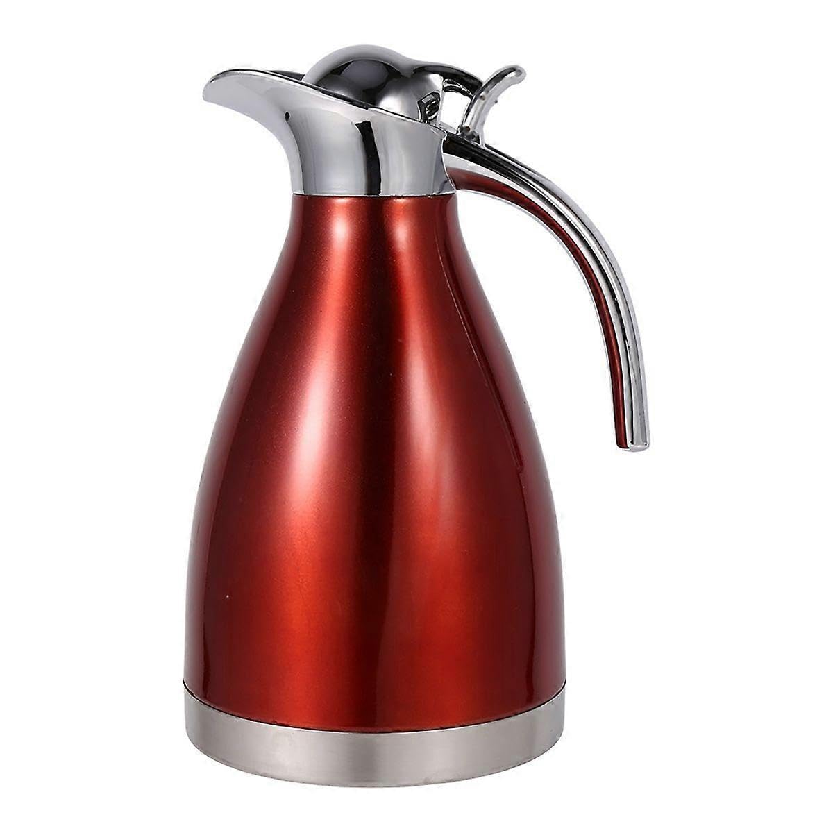 JOYHAPPST Stainless Steel Coffee Pot Double Wall Vacuum Insulated Thermo Jug Hot Water Bottle,1.5L Red