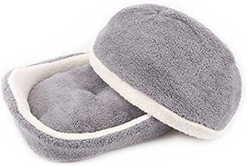 ShellKingdom Cat Bed,Creative Pet Bed for Kitty Cat and Small Dog（Grey 2，Hamburget）