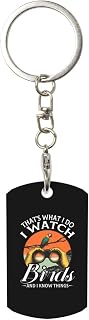 That'S What I Do I Watch Birds And I Know Things Square Metal Keychain Durable Key Ring Lightweight Portable For Keys And Accessories7