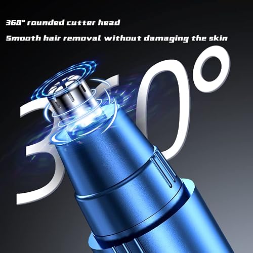 Shuntao Ear And Nose Hair Trimmer For Men Women, Usb Rechargeable Electric Facial Trimmer, Professional Waterproof Nose, Ear, Eyebrow Beard, Easy To Carry, Washable Stainless Steel Blade (Blue) #TOP5