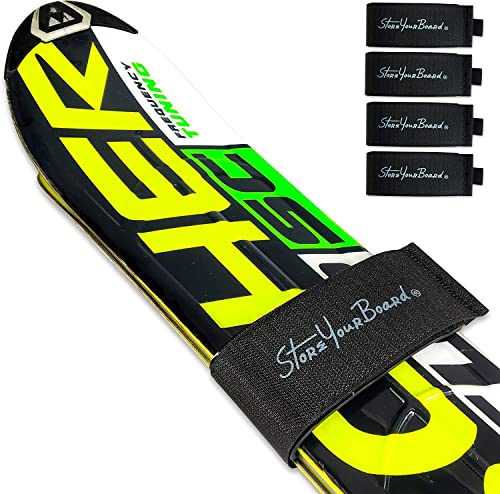 StoreYourBoard Mountain Essential Ski Wrap Straps, 4 Pack