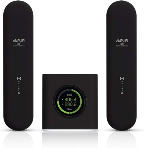 AmpliFi Sistema WiFi Gamer's Edition de Ubiquiti, Internet inalámbrico sin costuras para todo el hogar, enrutador WiFi HD, 2 puntos de malla, 4