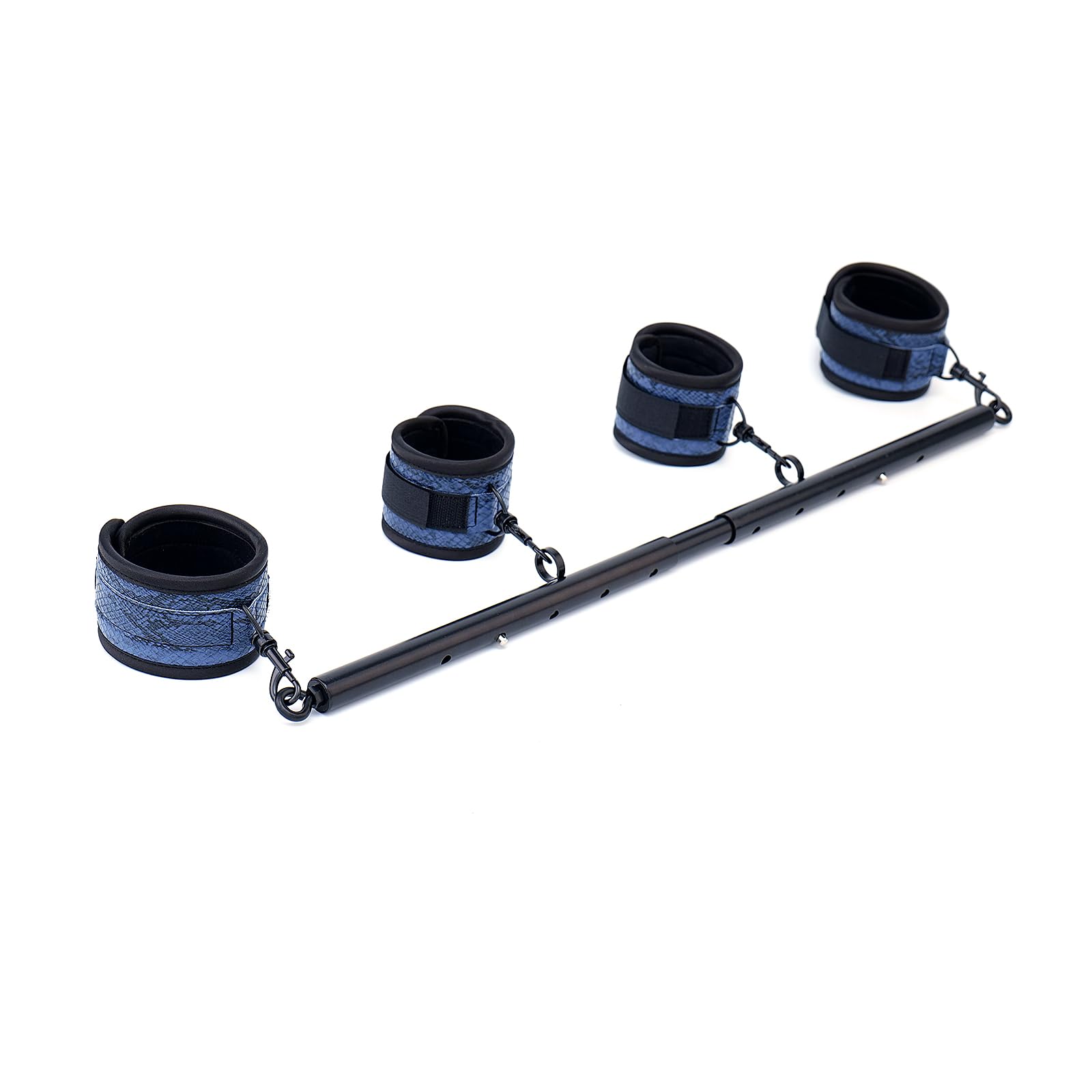 Spreader Bar Heavy Duty Stainless Steel Expandable Silver Bar Home Gym With 4pcs Furry Red Adjustable Straps,Sports Aid Training Fitness Gear Pilates