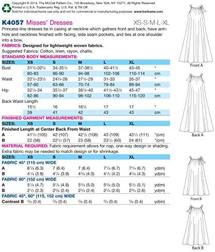 KWIK-SEW PATTERNS K4057 Misses' Dresses