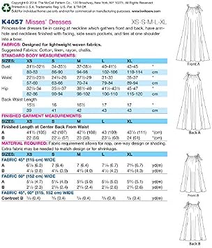 KWIK-SEW PATTERNS K4057 Misses' Dresses
