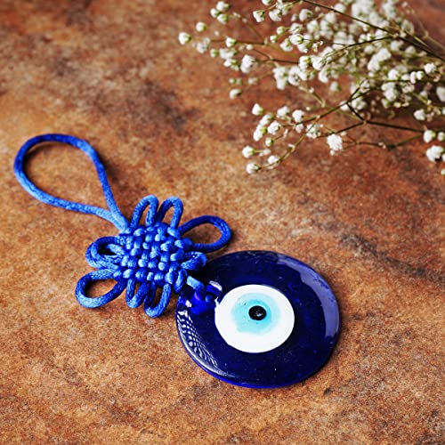 Image of Evil Eye Wall Hanging for Home Decor (2 Inch) | Evil Eye Hanging for Vastu Nazar Suraksha | Evil Eye Hanger for Home Entrance, Car & Office | Hanging for Good Luck, Success, Prosperity