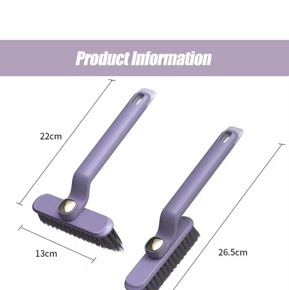QCEN Rotating Crevice Cleaning Brush, Hard Bristles, with Free Mini Gap Brush, Hooks 2