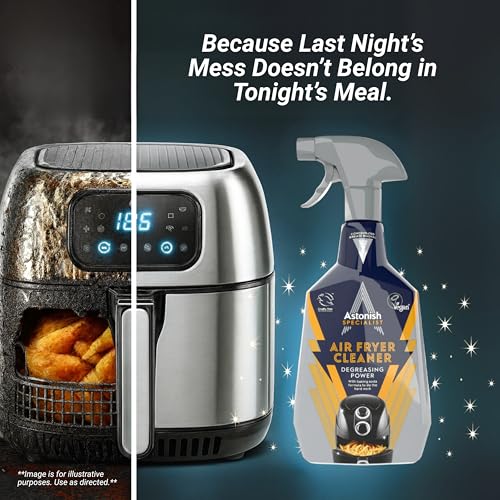 Image of Astonish Specialist Air Fryer Cleaner Spray - 750ml Fast-Acting Degreaser with Baking Soda - Tough on Grease, Gentle on Surfaces - Vegan & Cruelty-Free - Easy-to-Use Trigger Bottle