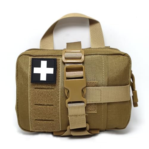 GAZJYUSP Bolsa pequena para administração Molle pequena bolsa tática de primeiros socorros para viagem bolsa para cinto de batalha Molle EDC, bolsa de ferramentas utilitárias, cáqui