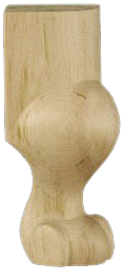 Queen Anne French Provincial Bun Foot, Red Oak