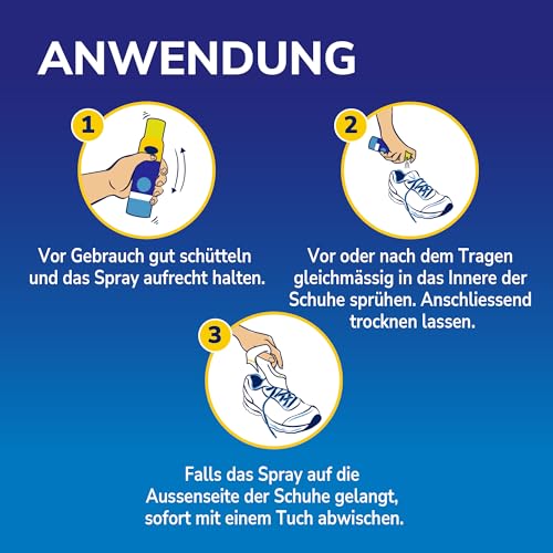 Scholl Fresh Step Geruchsstopp Schuhspray, mildes Fußdeo mit lang anhaltender Wirkung gegen unangenehme Gerüche, frische Schuhe, (1 x 150 ml)