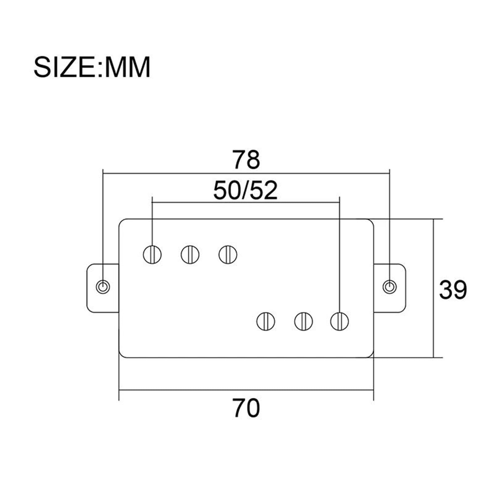 Części Do Gitary Elektrycznej Przetwornik gitarowy Humbucker 3 plus 3 z mosiężną osłoną