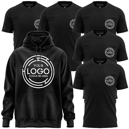 6 Pack - 5 Custom T Shirts & 1 Hoodie, Construction Shirts for Men, Custom Shirt, Mens Work Shirts...