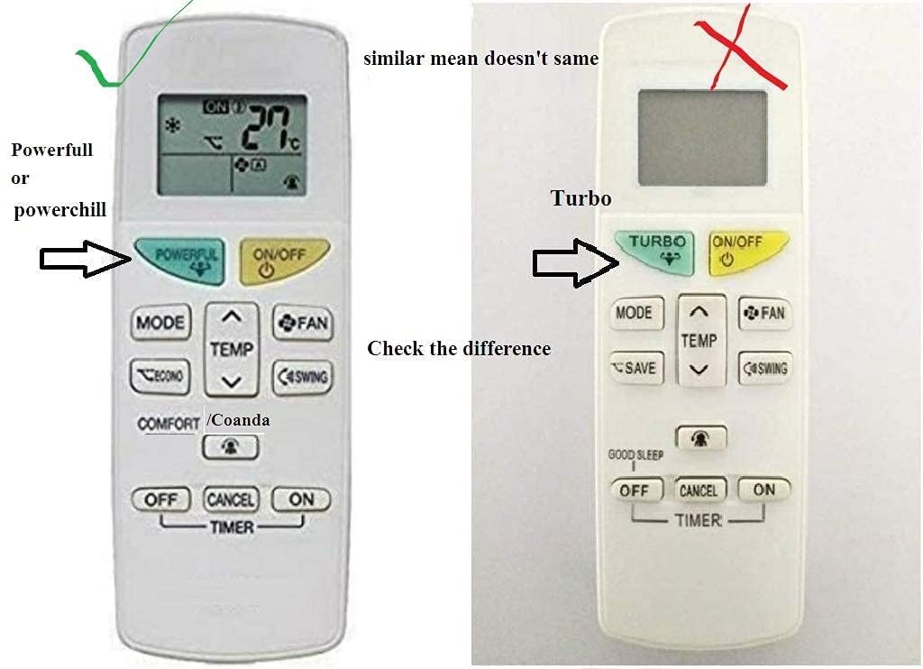 SRIVI | 2 Years Warranty | Remote Control ARC470A22 Compatible for Daikin Air Conditioner Window/Split 1.5 ton 2.0 ton 3 Star 4 Star 5 Star (Color: White)