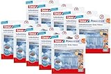 tesa 58813-00002-00 Pack mit 2 Haken (XL-Format) und 4 Powerstrip-Klebestreifen, transparent (10er Pack)