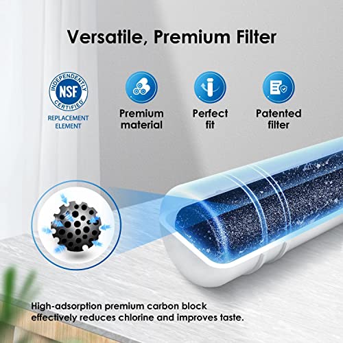 Image of Waterdrop Plus LT1000PC ADQ747935 NSF 401 Refrigerator Water Filter and Air Filter, Replacement for LG LT1000P, LT-1000PC, LRFXC2406S, LMXS28596S, LFXC22526D and LT120F, 2 Combo (Package May Vary)