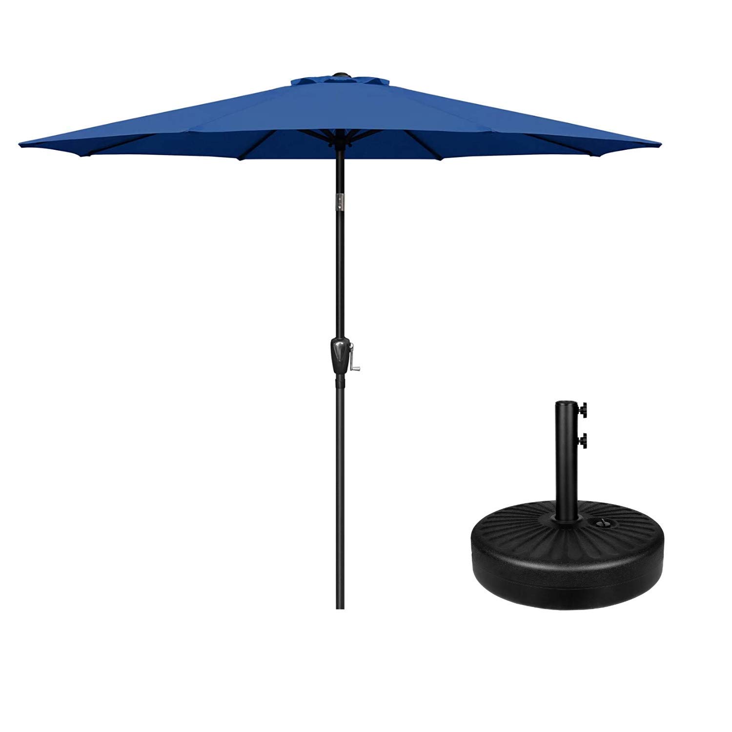 Simple Deluxe LGBRLA9BLUBASER 9ft Market Table Patio Umbrella with