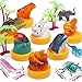KarberDark 95 Pcs Small Animal Toys, Assorted Mini Ocean, Zoo, Farm, Dinosaur, Insect, Dog and Horse Figure, Little Plastic Animals Figurine for Easter, Sensory Bin Stuffers, Birthday Gifts,Kid 3-5